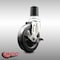 Service Caster 5 Inch 316SS Hard Rubber Swivel 1-3/4 Inch Expanding Stem Caster with Brake SCC SCC-SS316EX20S514-HRS-TLB-134 - alternate 2